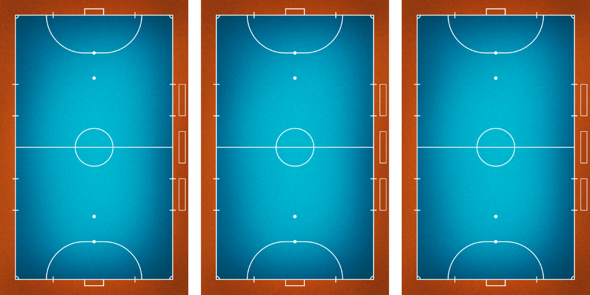 Futsal Court Layout 3 court configuration