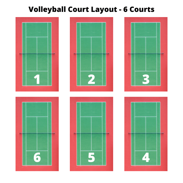 Volleyball Court Layout - 6 Courts new berlin volleyball courts